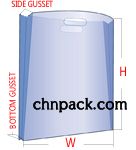 shape of die cut handle bags