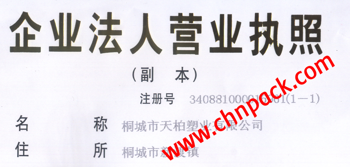 Enterpri Legal Person Business License