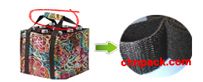 non woven bag with velcro handle or velcro pocket