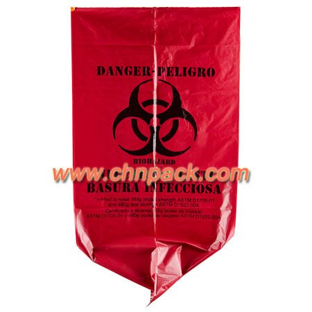 red biohazard bags