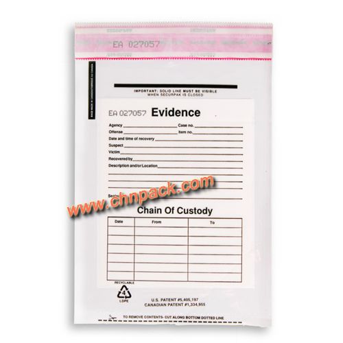 plastic security police evidence bags