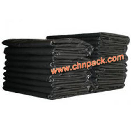 black garbage bag